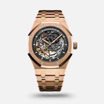 Audemars Piguet Royal Oak Rose Double Balance Wheel Openwork Skeleton Dial Automatic