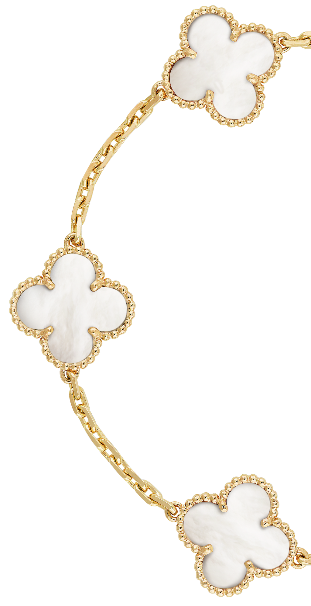 GOURMETTE VAN CLEEF ALHAMBRA BLANC MOTHER OF PEARL