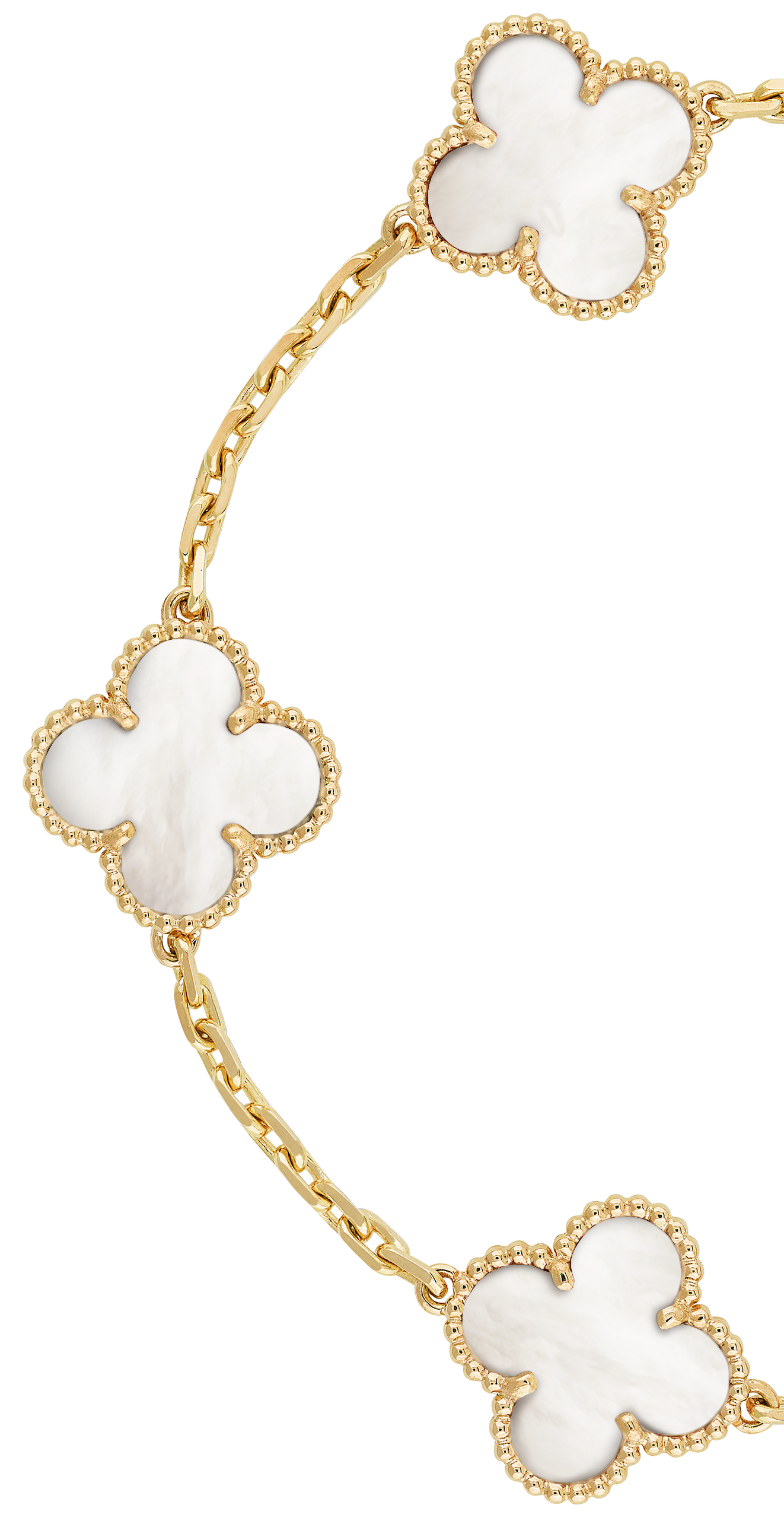 GOURMETTE VAN CLEEF ALHAMBRA BLANC MOTHER OF PEARL