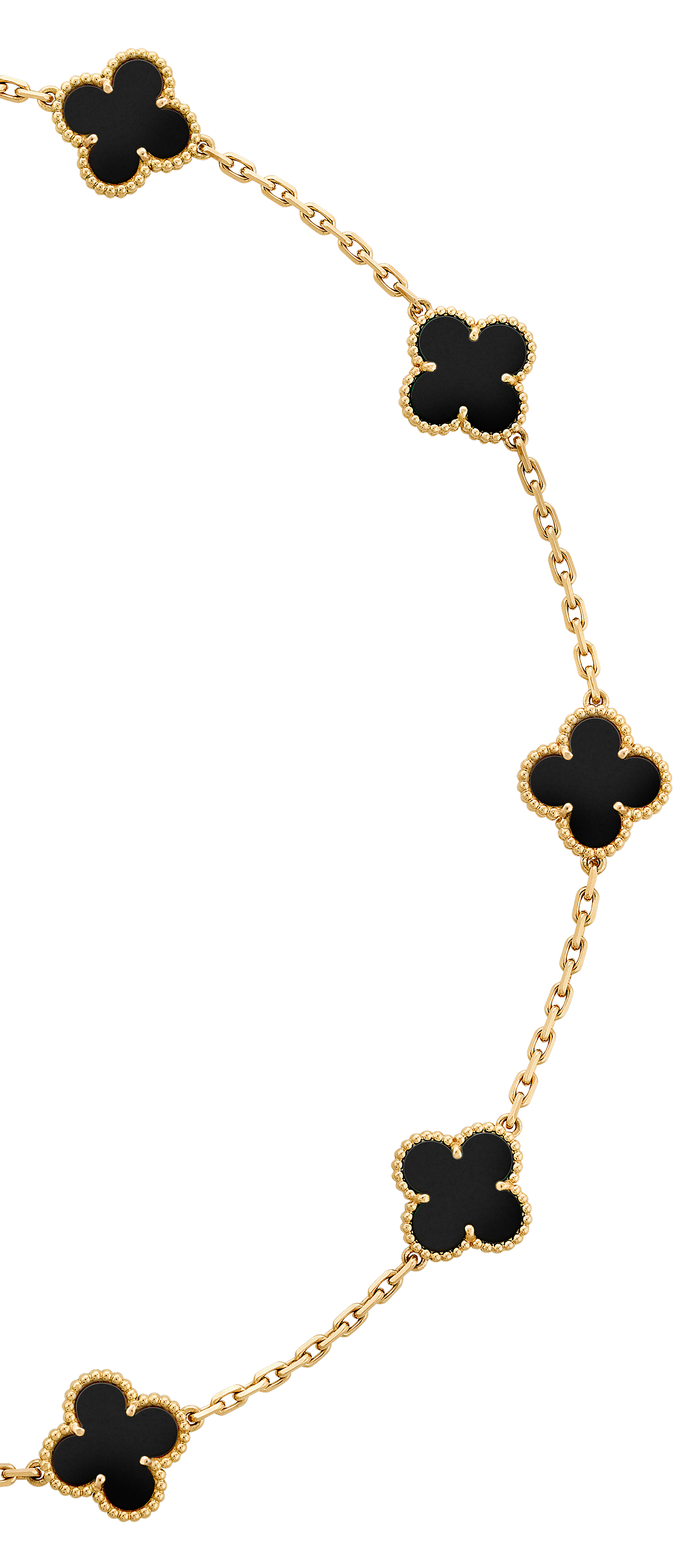 COLLIER VINTAGE ALHAMBRA 7 MOTIFS NOIR ONYX