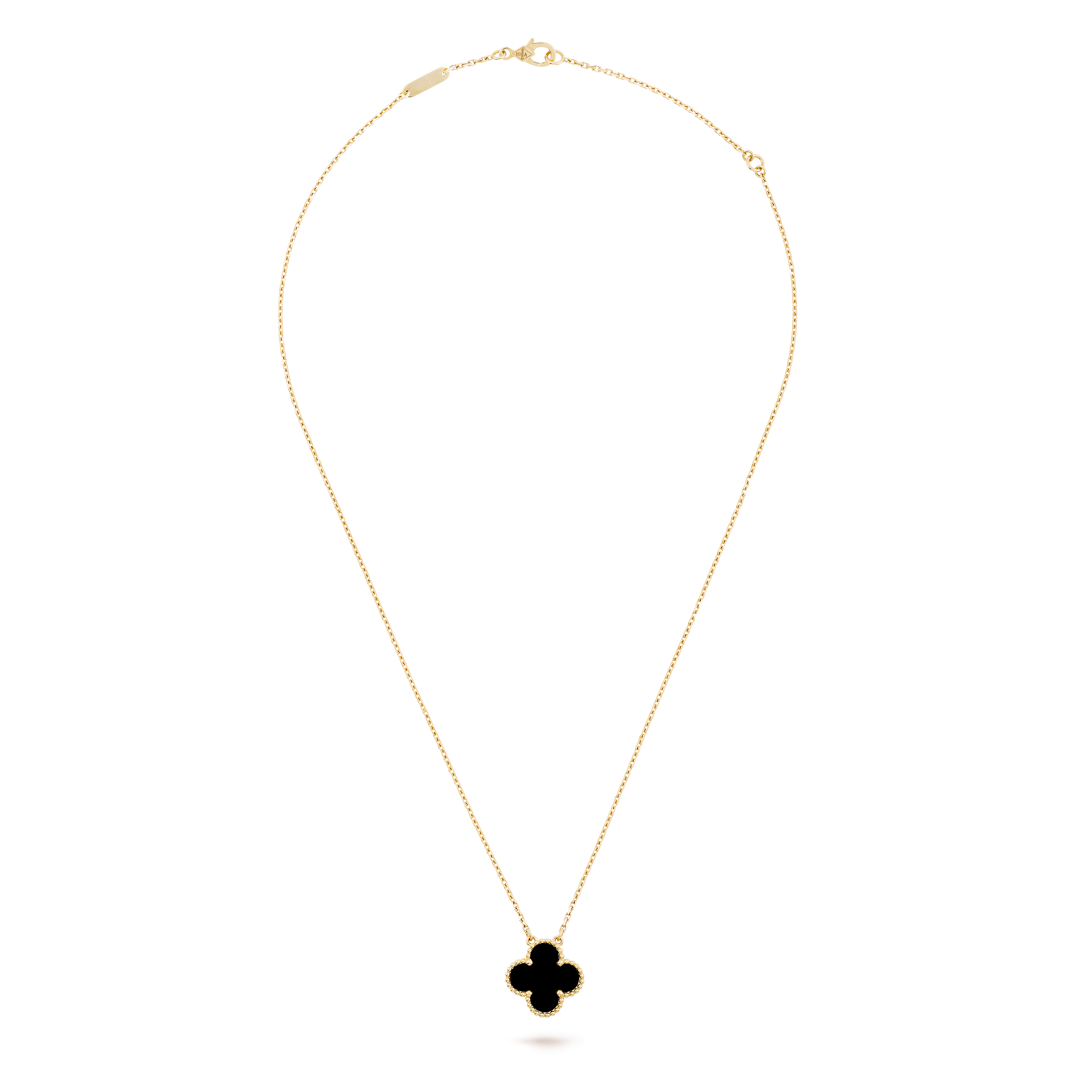 COLLIER PENDENTIF VINATGE ALHAMBRA NOIR ONYX