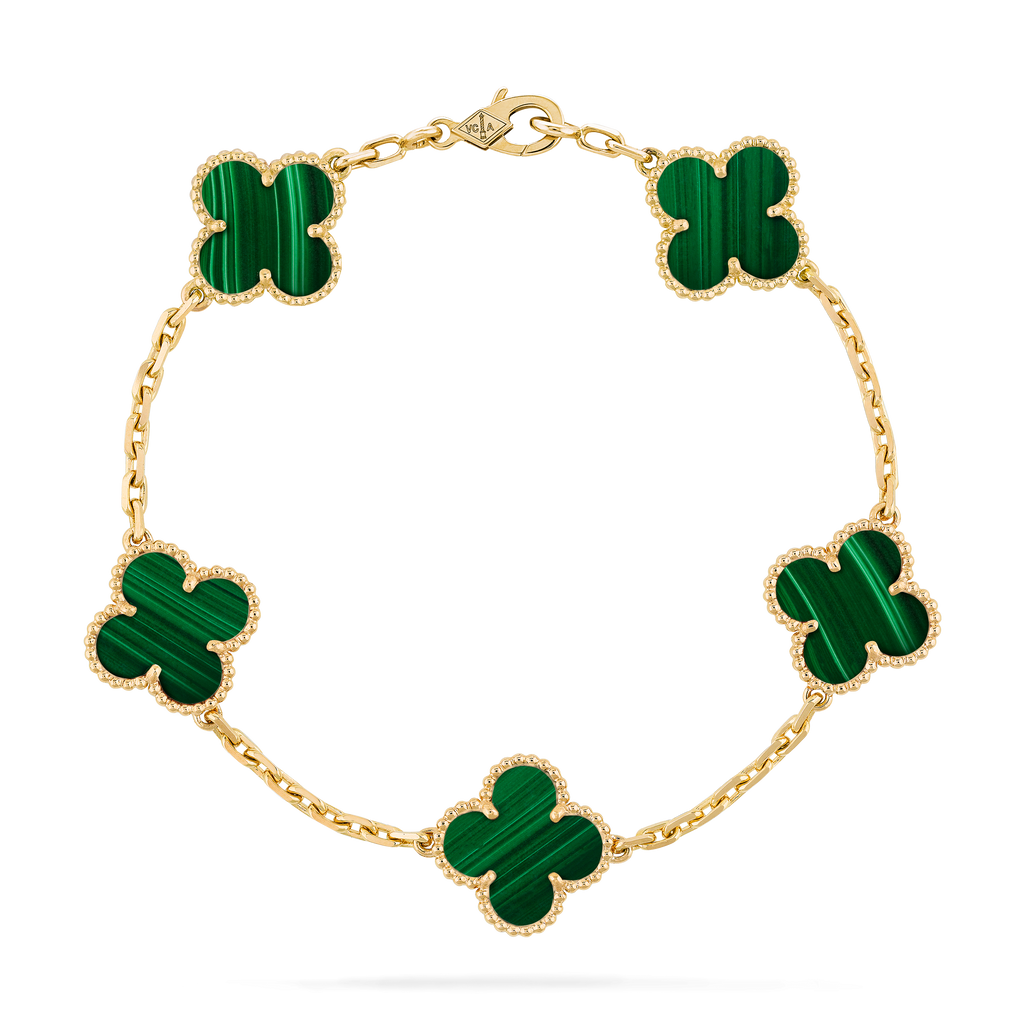 GOURMETTE VAN CLEEF ALHAMBRA VERT MALACHITE