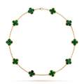COLLIER VINTAGE ALHAMBRA 7 MOTIFS VERT MALACHITE