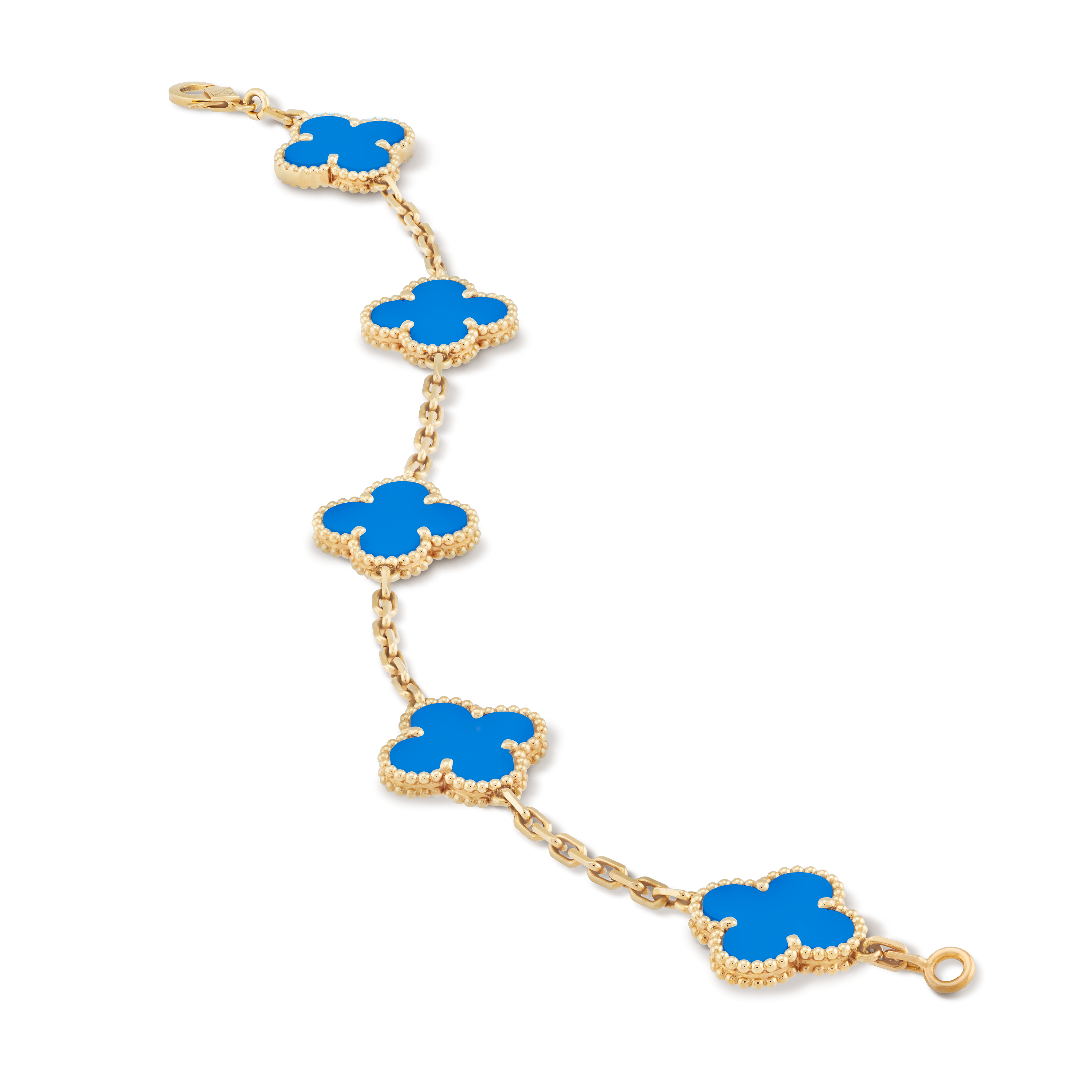 GOURMETTE VAN CLEEF ALHAMBRA BLEU CIEL