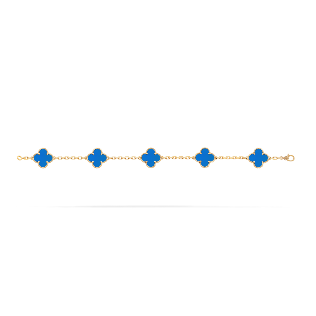 GOURMETTE VAN CLEEF ALHAMBRA BLEU CIEL