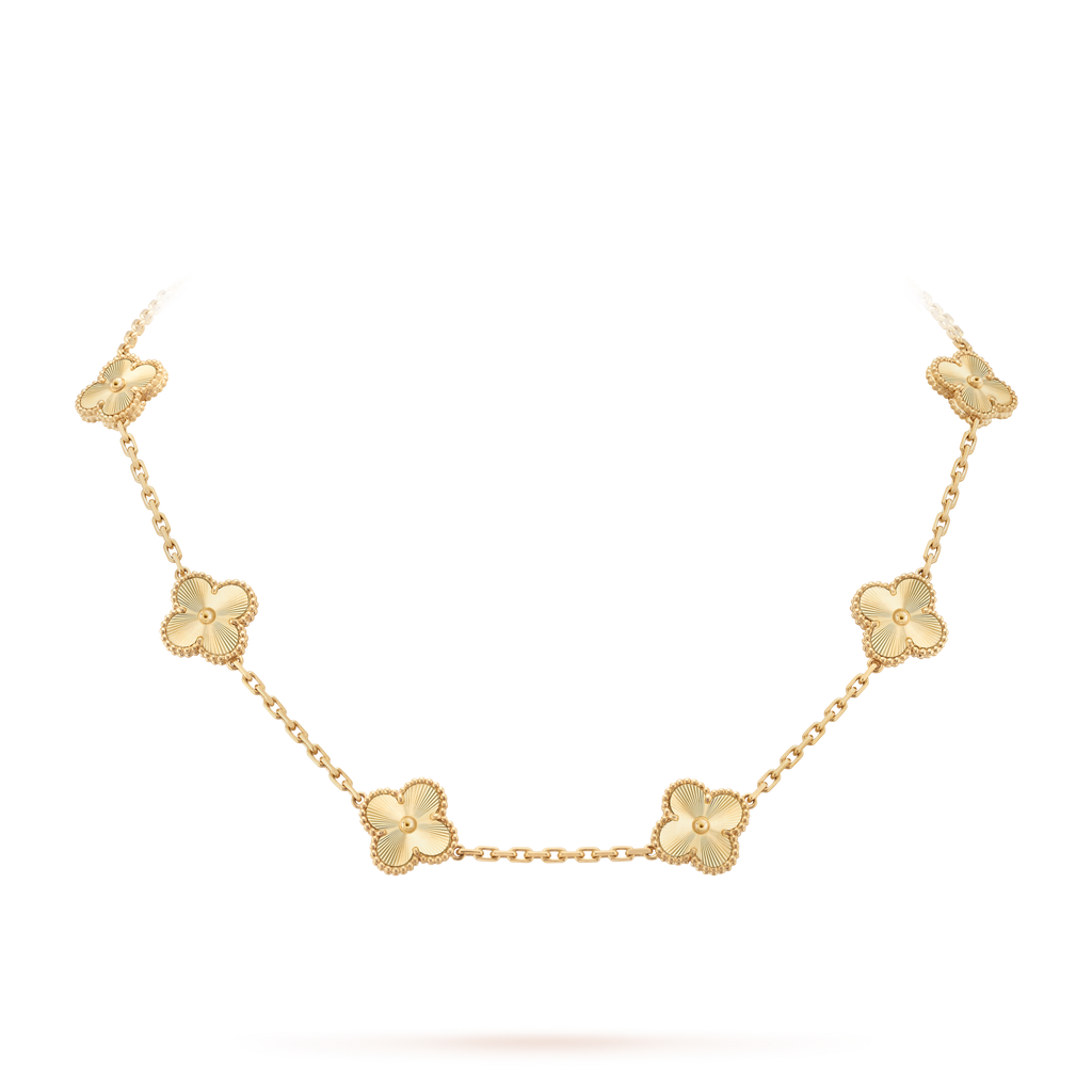 COLLIER VINTAGE ALHAMBRA 7 MOTIFS GOLD