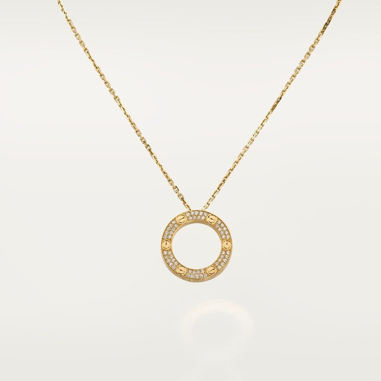 COLLIER CARTIER PENDENTIF LOVE PAVÉ GOLD