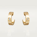 BOUCLE CARTIER LOVE CRÉEOLES PETIT MODÉLE DEUX DIAMONDS GOLD