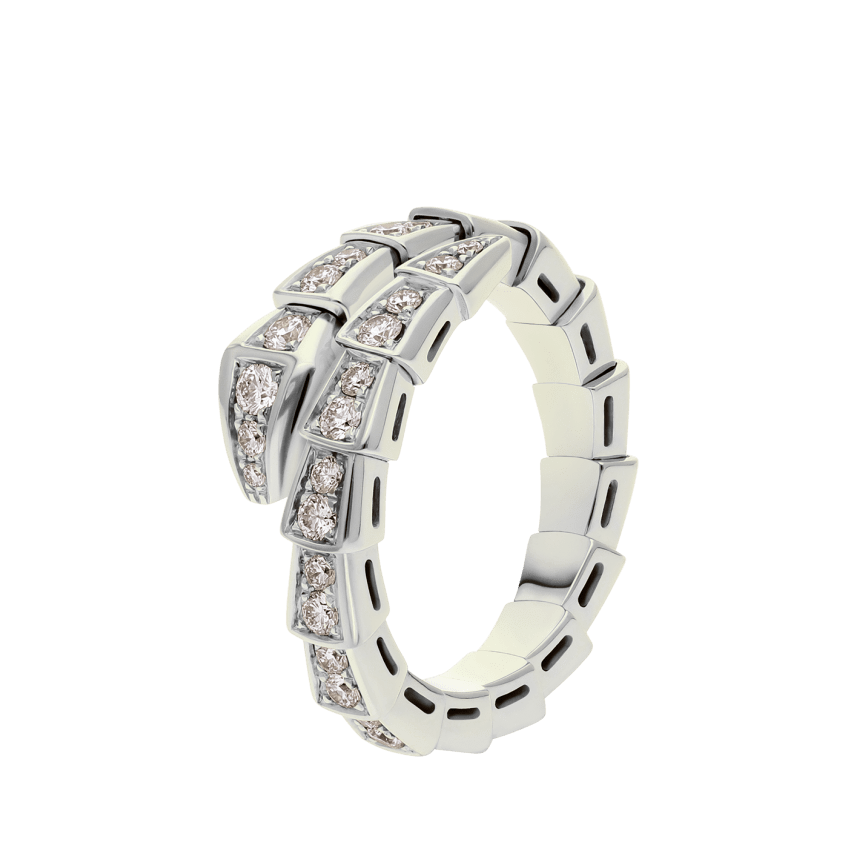 BAGUE BVLGARI SERPENTI VIPER DIAMANTS WHITE GOLD