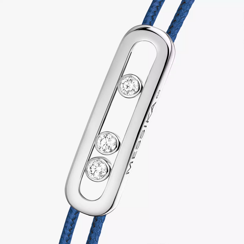 BRACELET MESSIKA CORDE BLEU MARINE WHITE GOLD