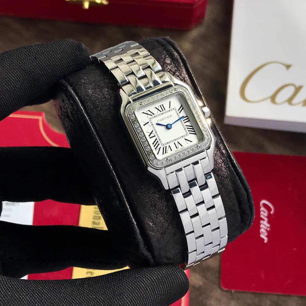 Cartier De Panthere Silver White Dial Premium