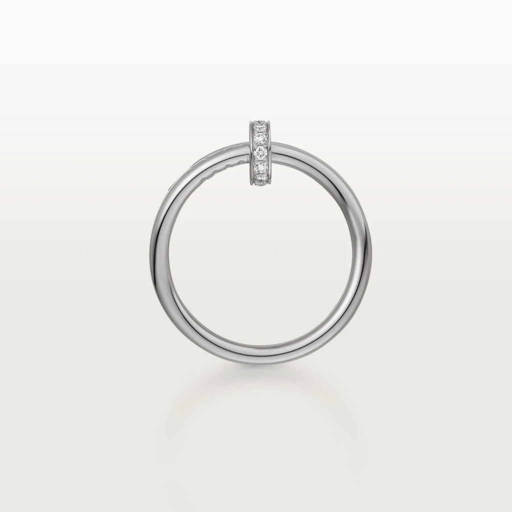 BAGUE CARTIER CLOU DOUBLE TOURS DIAMANTS WHITE GOLD