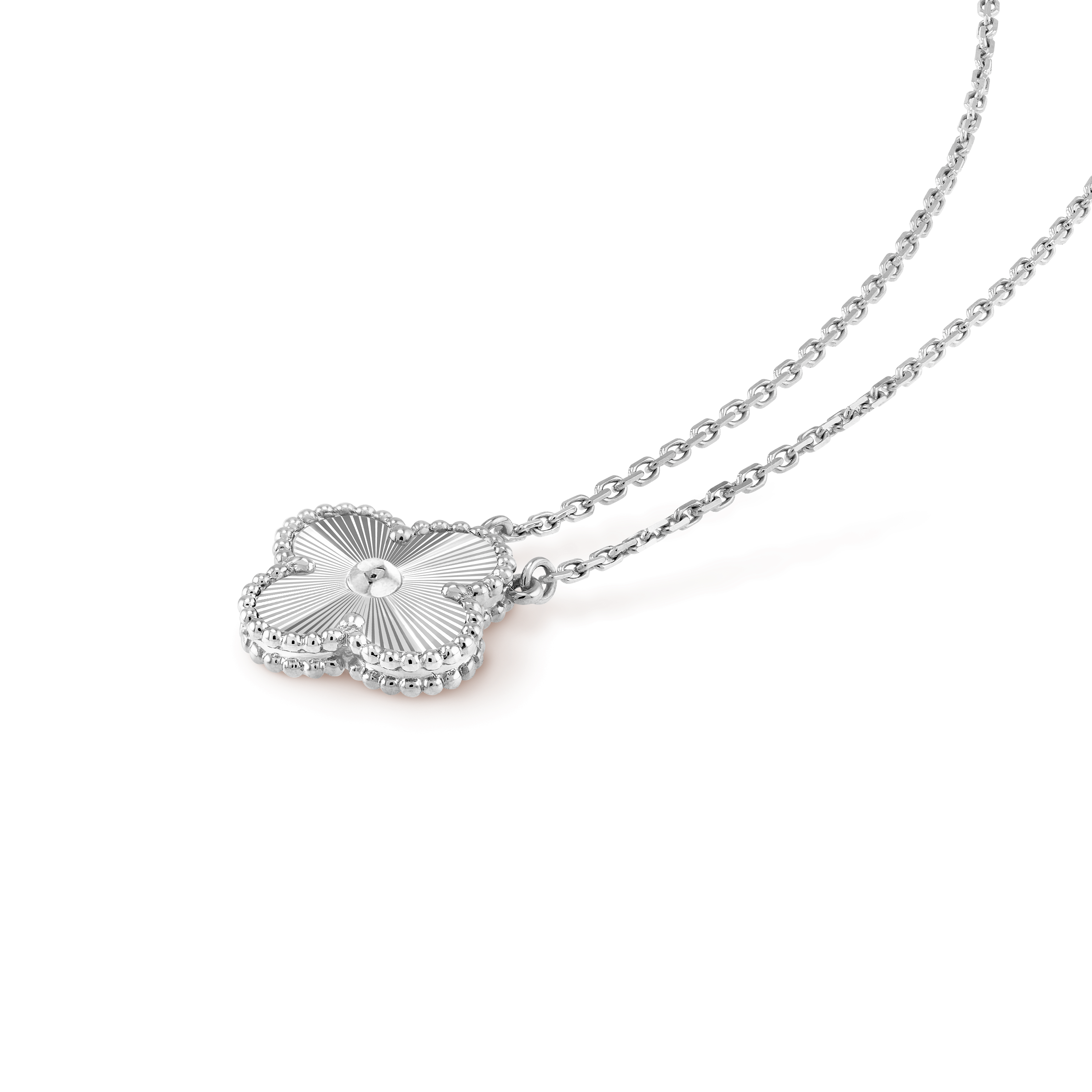 COLLIER PENDENTIF VINTAGE ALHAMBRA WHITE GOLD