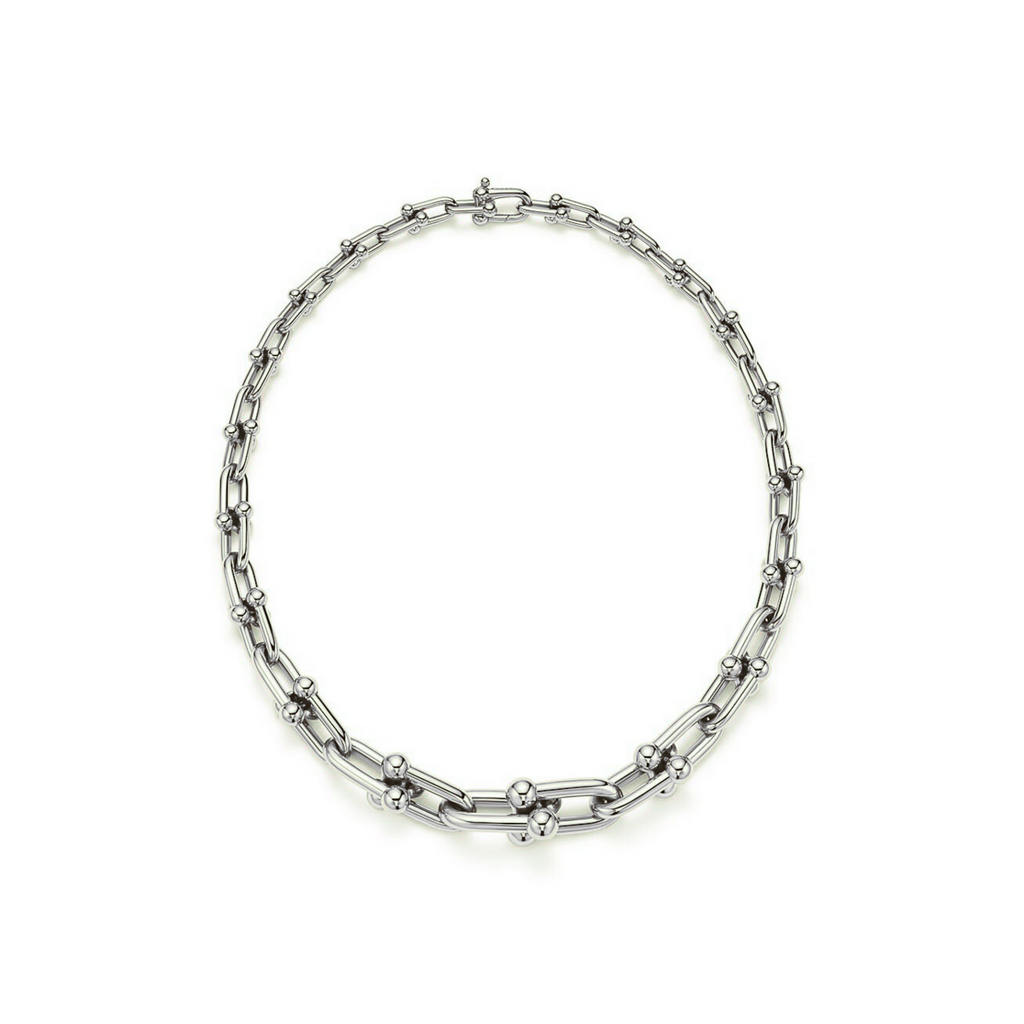 COLLIER TIFFANY & CO GRADUATED LINK NECKLACE GOLD