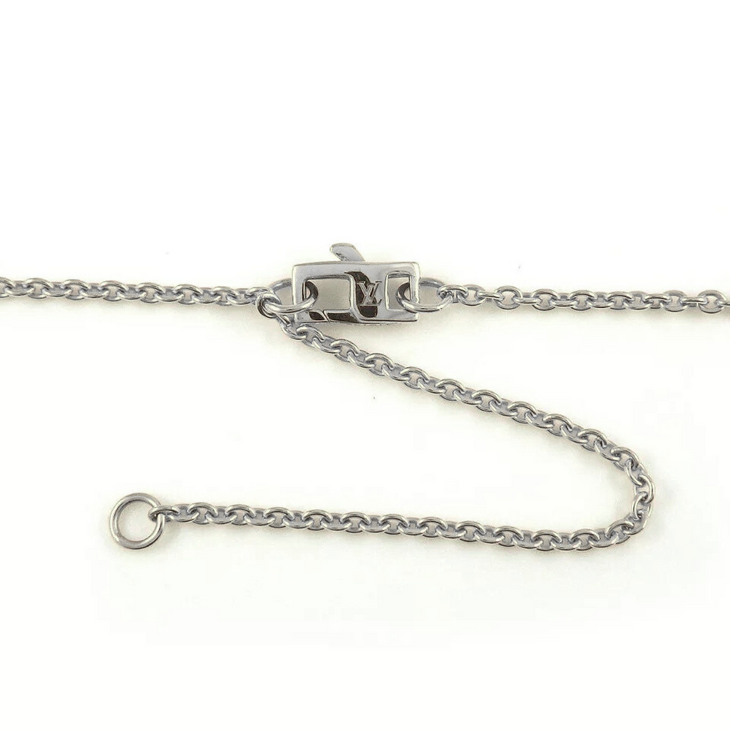 COLLIER LOUIS VUITTON BLOOM LARIAT NACRE BLANC WHITE GOLD