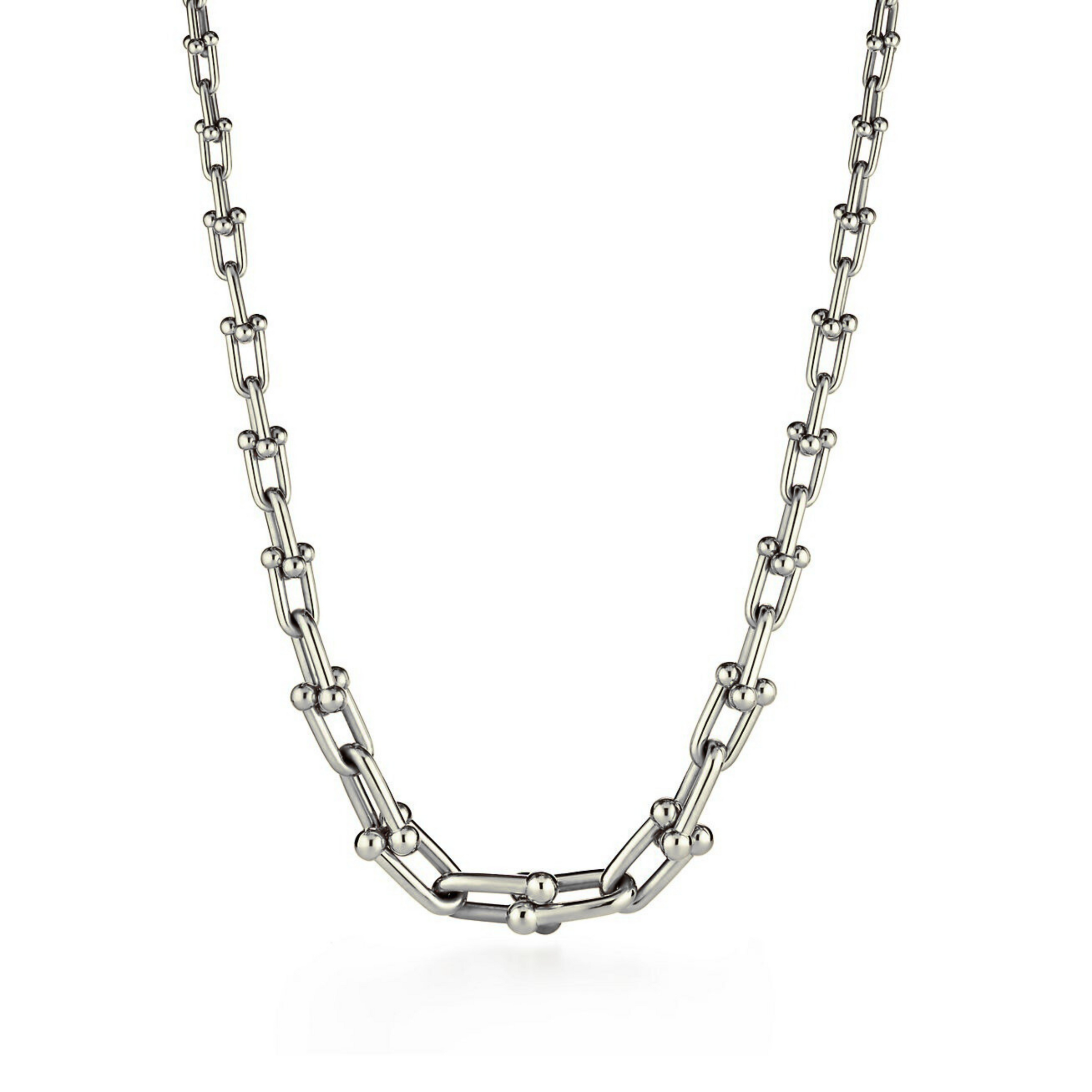 COLLIER TIFFANY & CO GRADUATED LINK NECKLACE GOLD