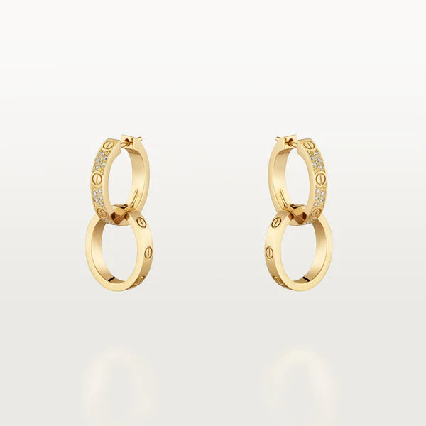 Boucles d'oreilles AV Amour Multiware – Petit modèle (Or jaune)
