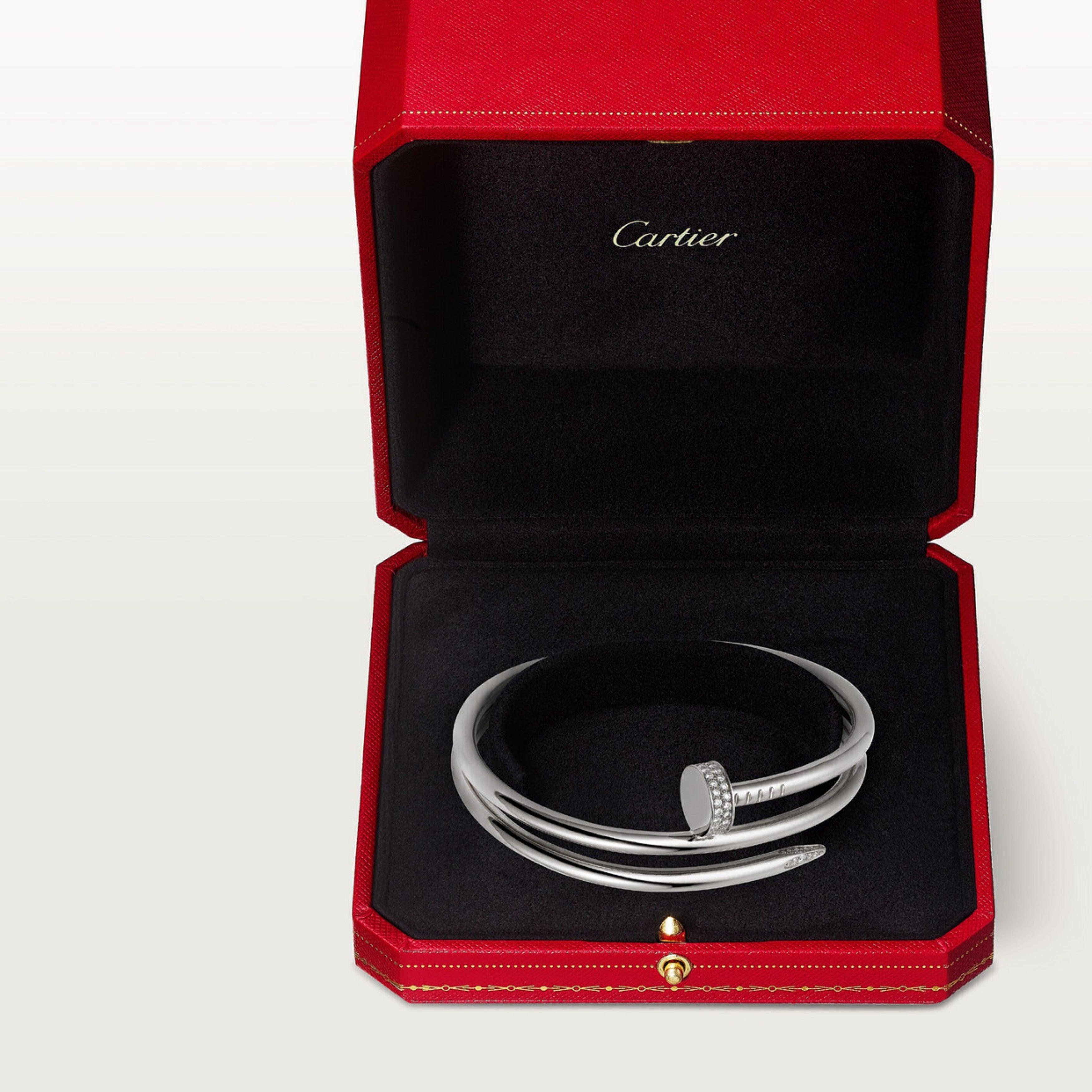 BRACELET CARTIER CLOU DOUBLE TOURS DIAMONDS WHITE GOLD