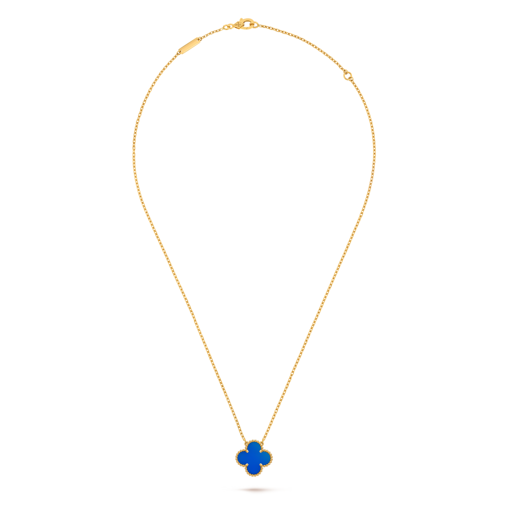 COLLIER PENDENTIF VINATGE ALHAMBRA BLEU CIEL