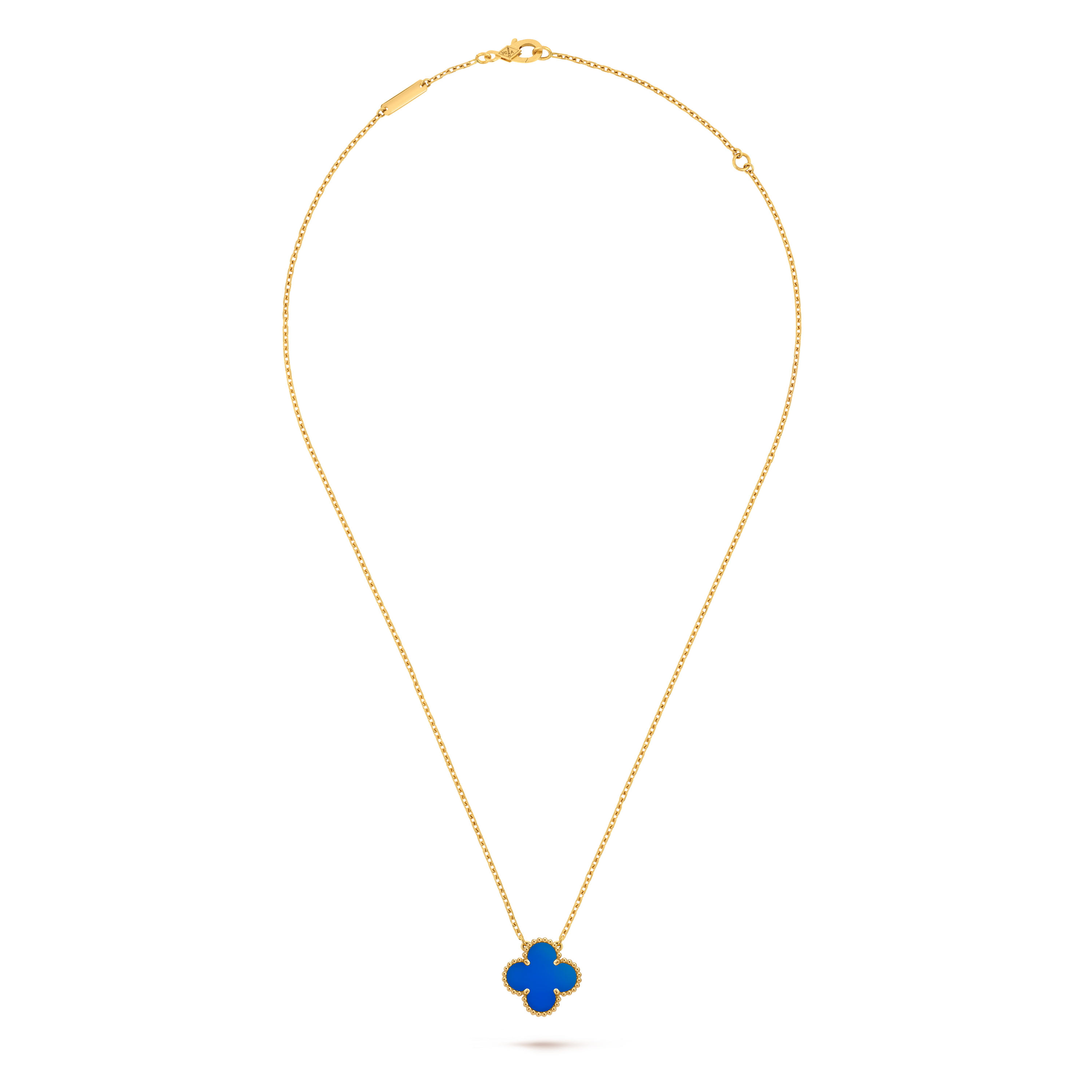 COLLIER PENDENTIF VINATGE ALHAMBRA BLEU CIEL