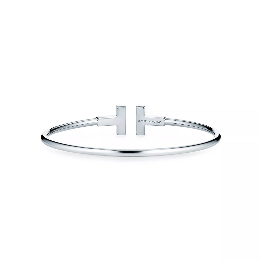 BRACELET TIFFANY & CO T WIRE ORNÈ WHITE GOLD