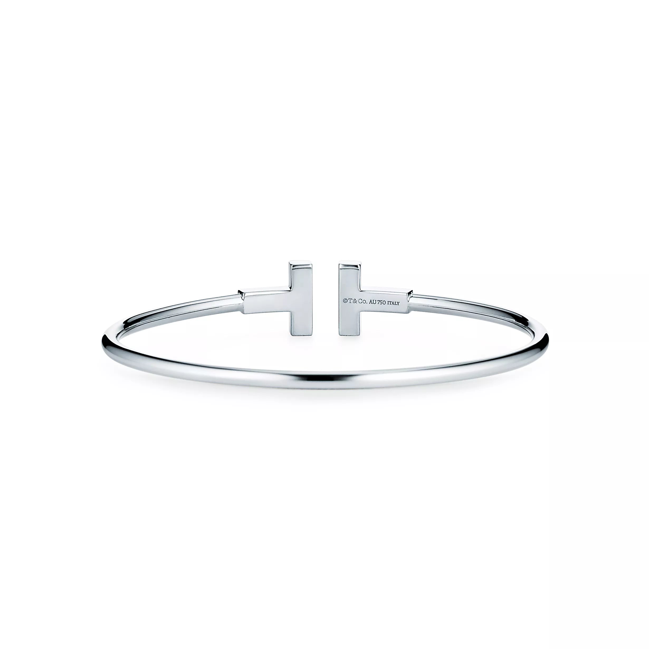 BRACELET TIFFANY & CO T WIRE ORNÈ WHITE GOLD