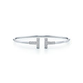 BRACELET TIFFANY & CO T WIRE ORNÈ WHITE GOLD