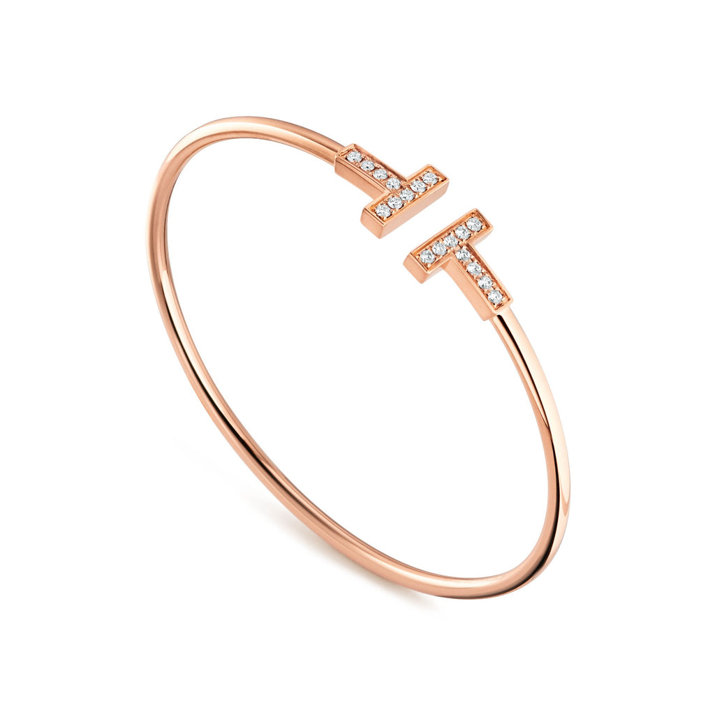 BRACELET TIFFANY & CO T WIRE ORNÈ ROSE GOLD