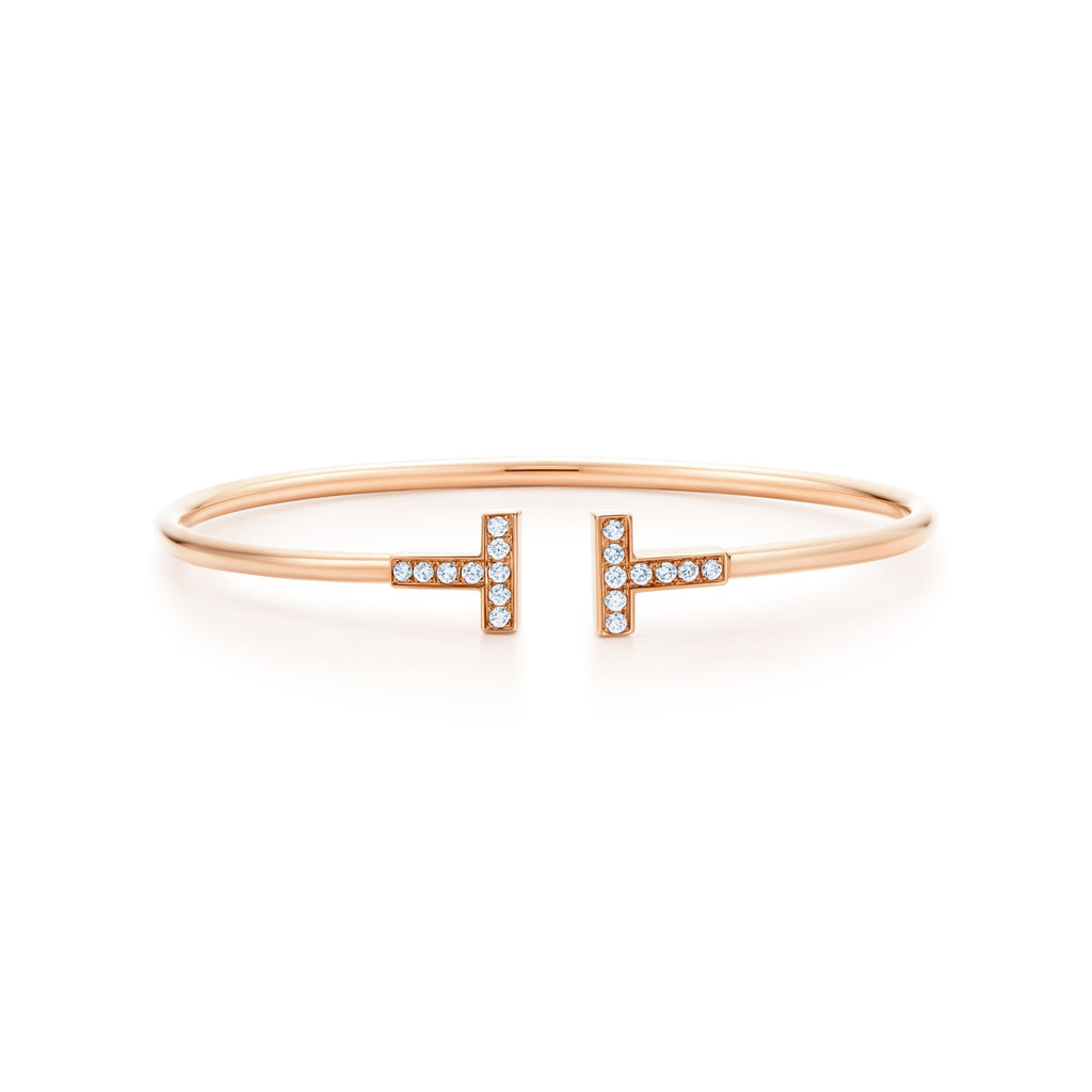 BRACELET TIFFANY & CO T WIRE ORNÈ ROSE GOLD