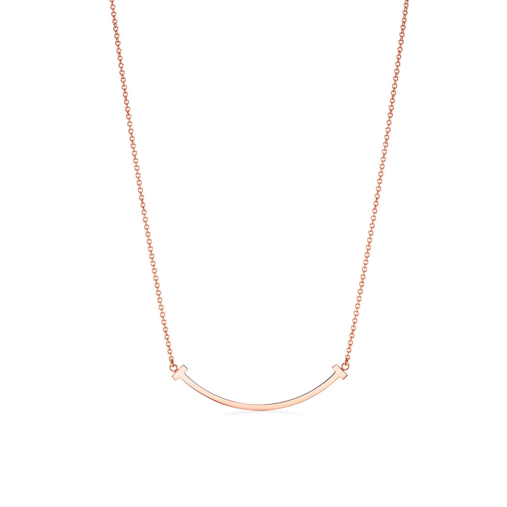 COLLIER TIFFANY & CO T PENDENTIF SMILE ROSE GOLD