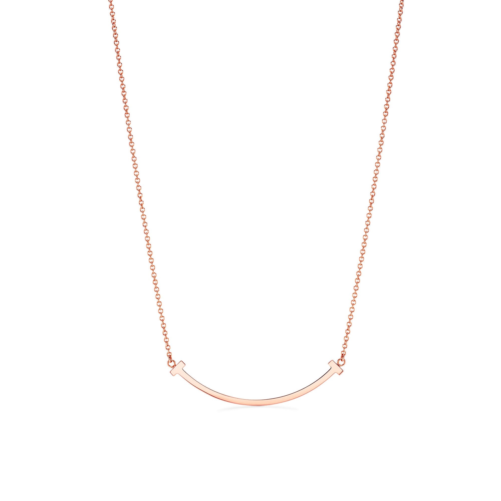 COLLIER TIFFANY & CO T PENDENTIF SMILE ROSE GOLD