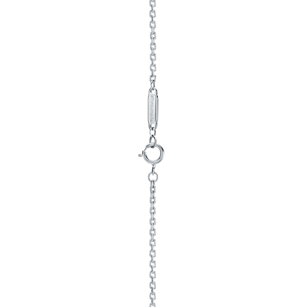 COLLIER TIFFANY & CO HARDWEAR PENDETIF A MAILLONS ALLONGES WHITE-GOLD