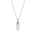 COLLIER TIFFANY & CO HARDWEAR PENDETIF A MAILLONS ALLONGES WHITE-GOLD