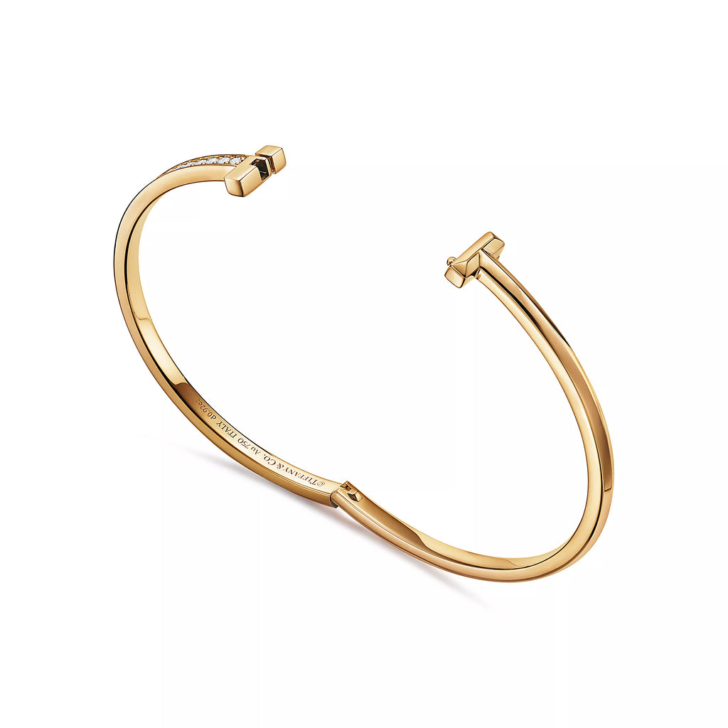 BRACELET TIFFANY & CO T JONC À CHARNIÈRE ÉTROITE GOLD