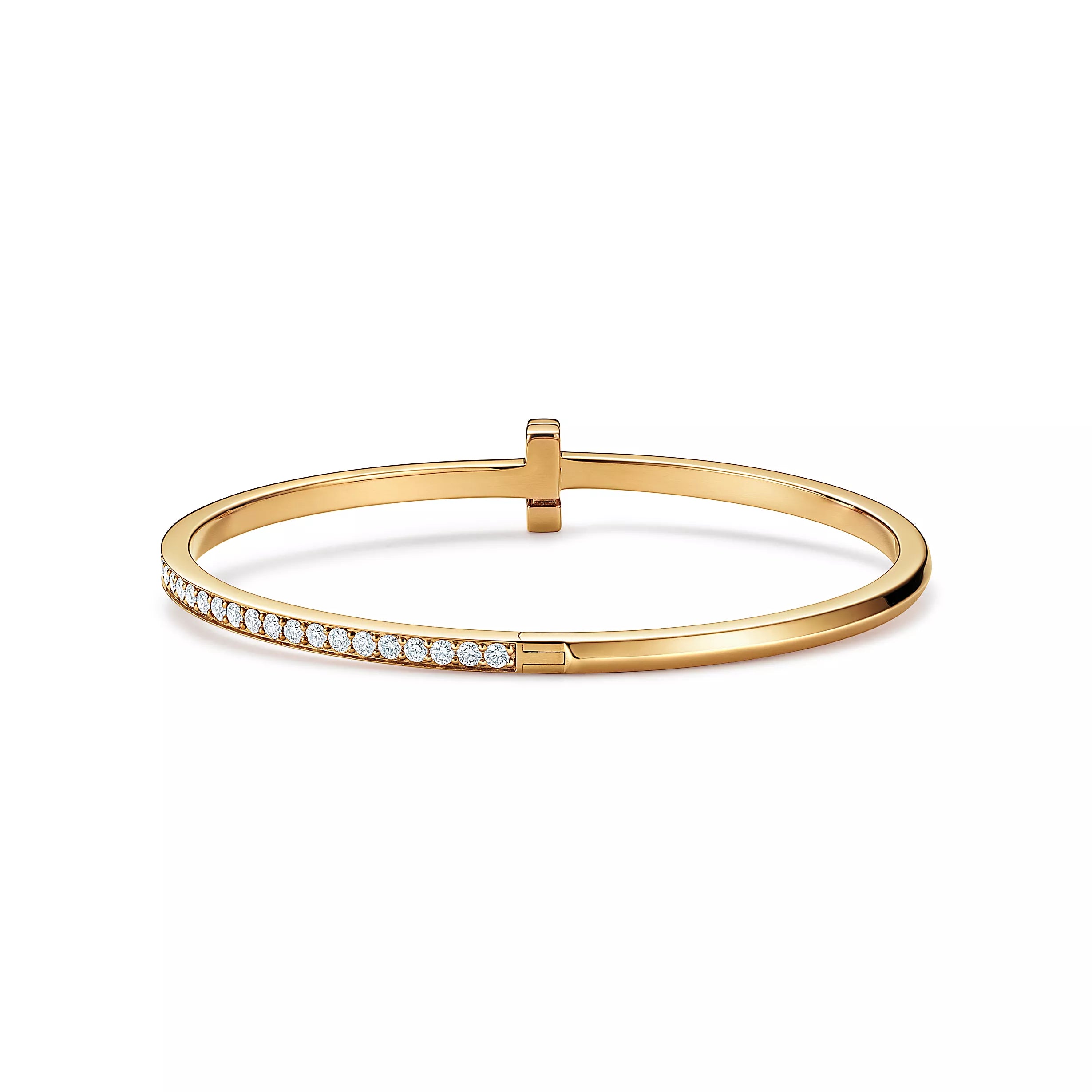 BRACELET TIFFANY & CO T JONC À CHARNIÈRE ÉTROITE GOLD