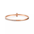 BRACELET TIFFANY & CO T JONC À CHARNIÈRE ÉTROITE ROSE GOLD