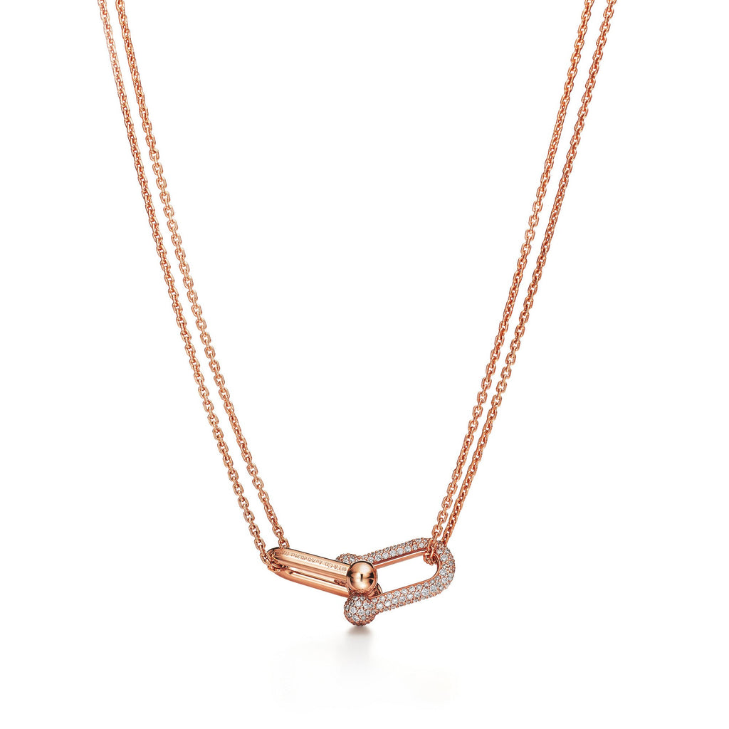 COLLIER TIFFANY & CO HARDWEAR A MAILLONS DIAMOND ROSE-GOLD