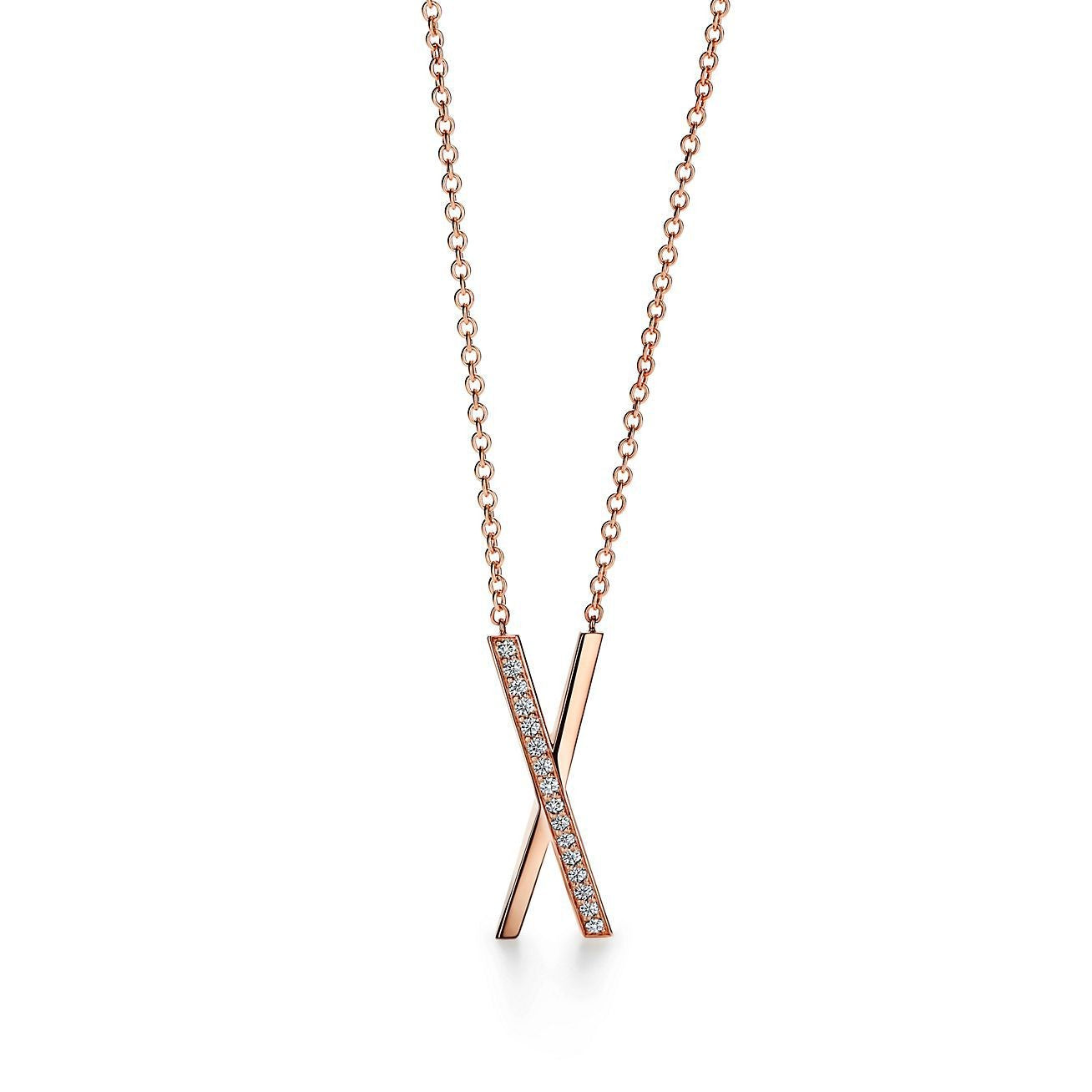 COLLIER TIFFANY & CO ATLAS® X PENDANT ROSE GOLD