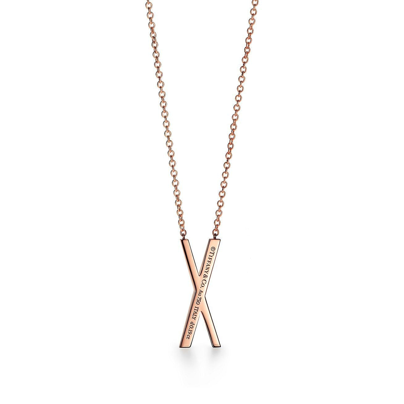 COLLIER TIFFANY & CO ATLAS® X PENDANT ROSE GOLD