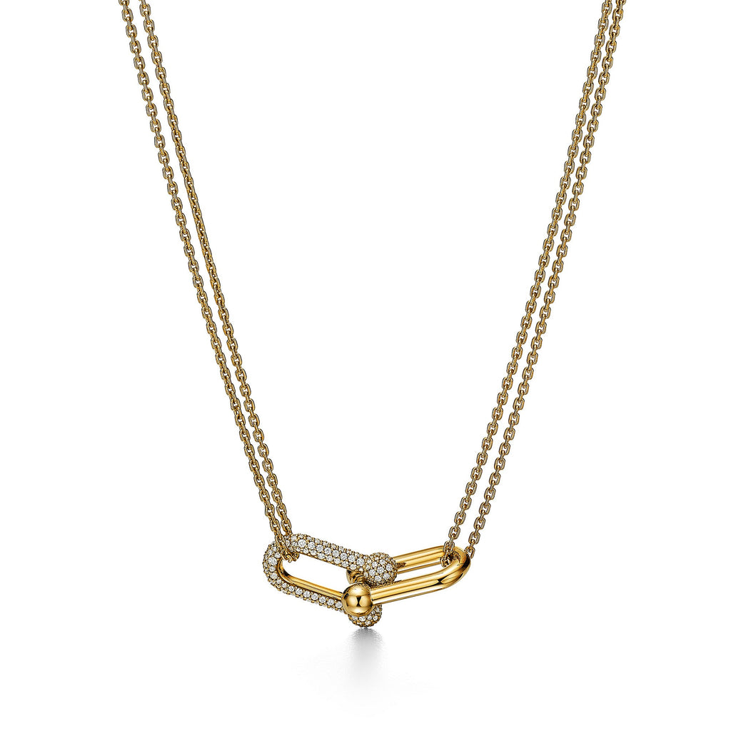 COLLIER TIFFANY & CO HARDWEAR A MAILLONS DIAMOND-GOLD