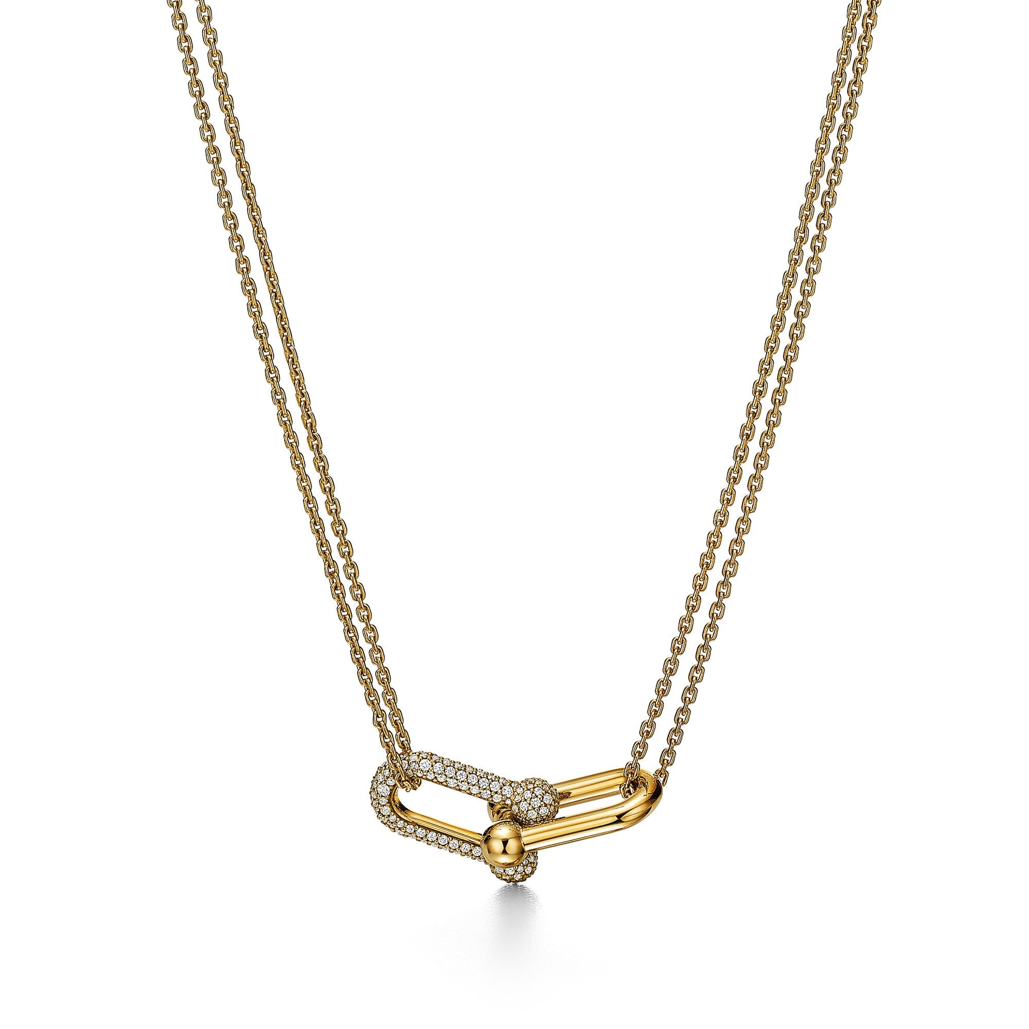 COLLIER TIFFANY & CO HARDWEAR A MAILLONS DIAMOND-GOLD