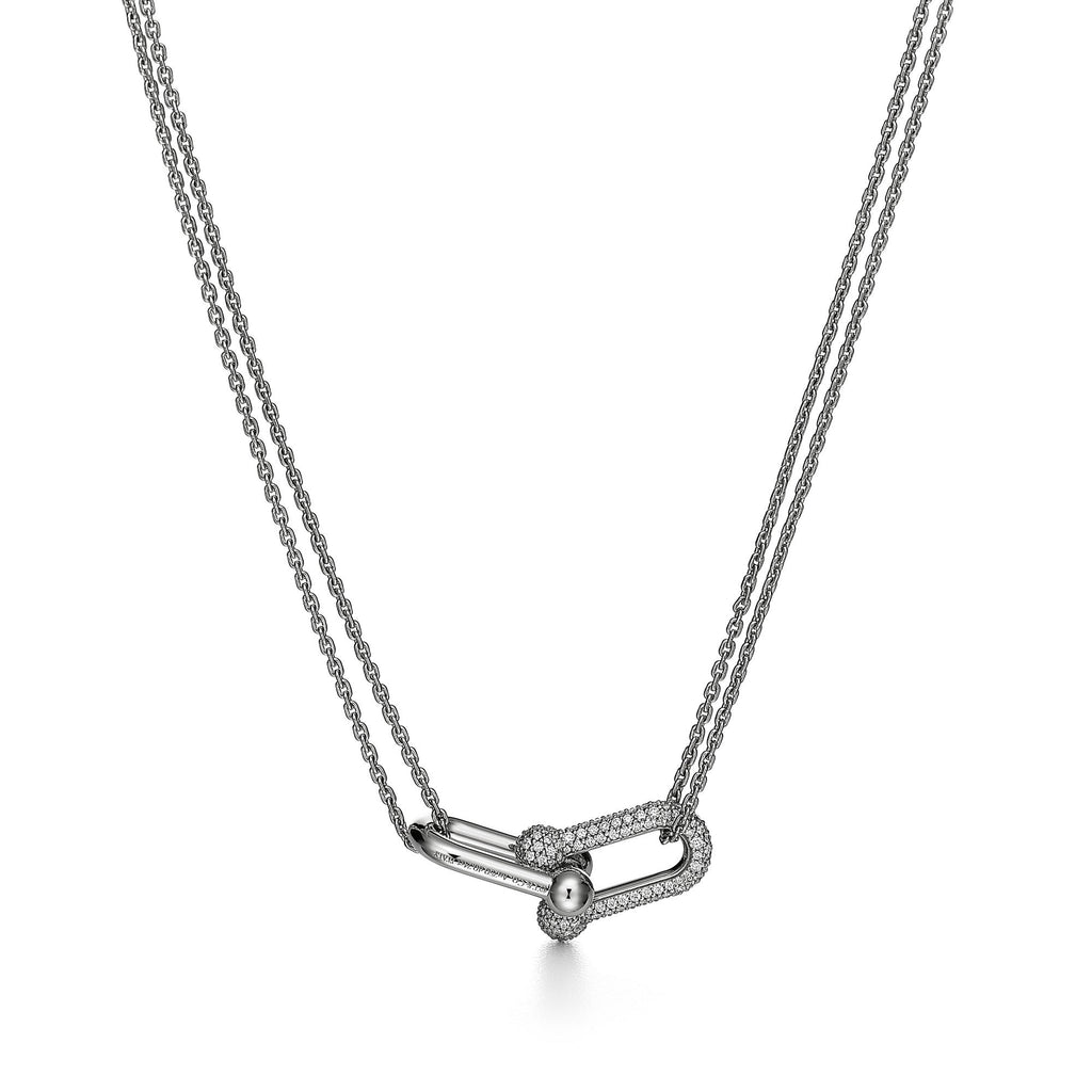 COLLIER TIFFANY & CO HARDWEAR A MAILLONS DIAMOND WHITE-GOLD