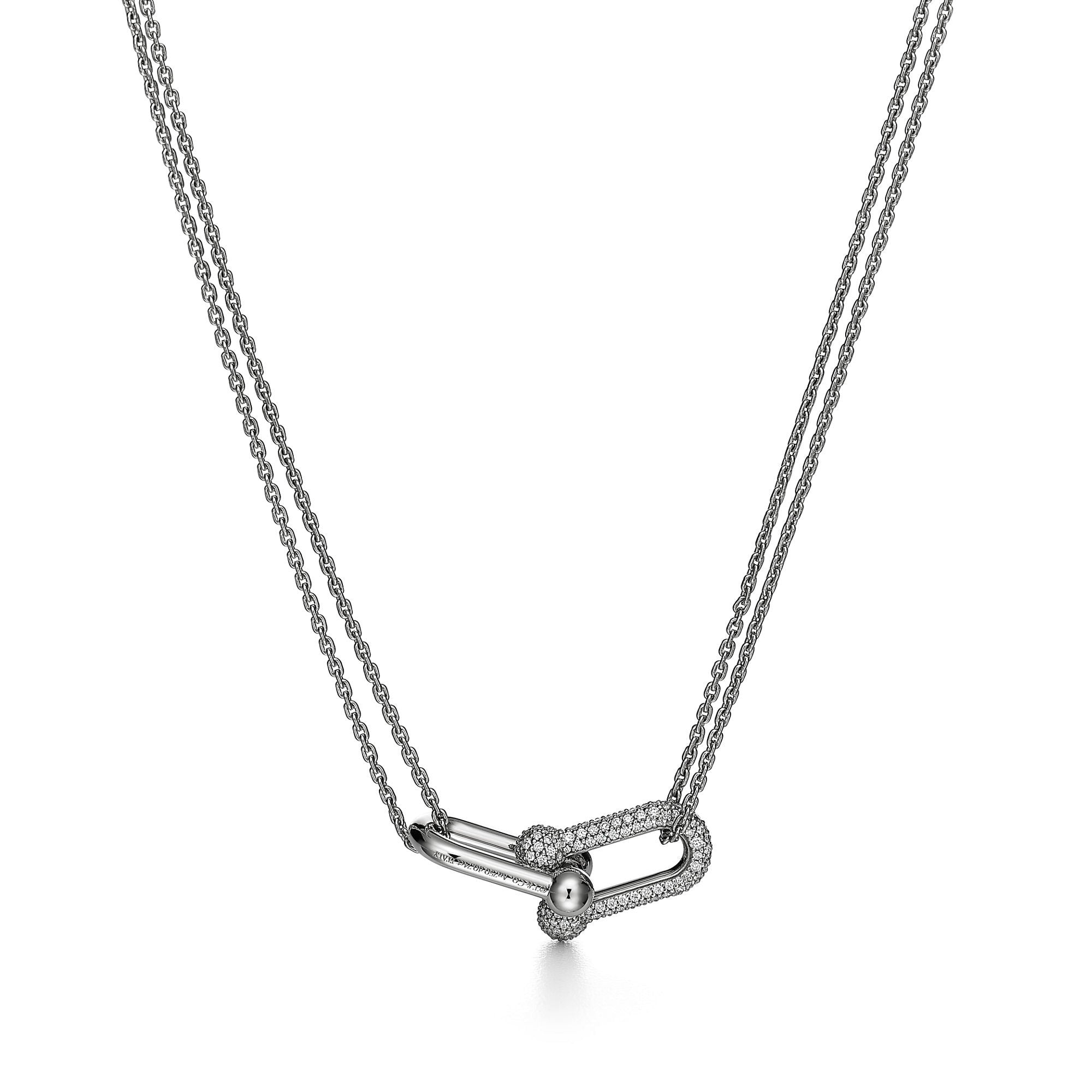 COLLIER TIFFANY & CO HARDWEAR A MAILLONS DIAMOND WHITE-GOLD