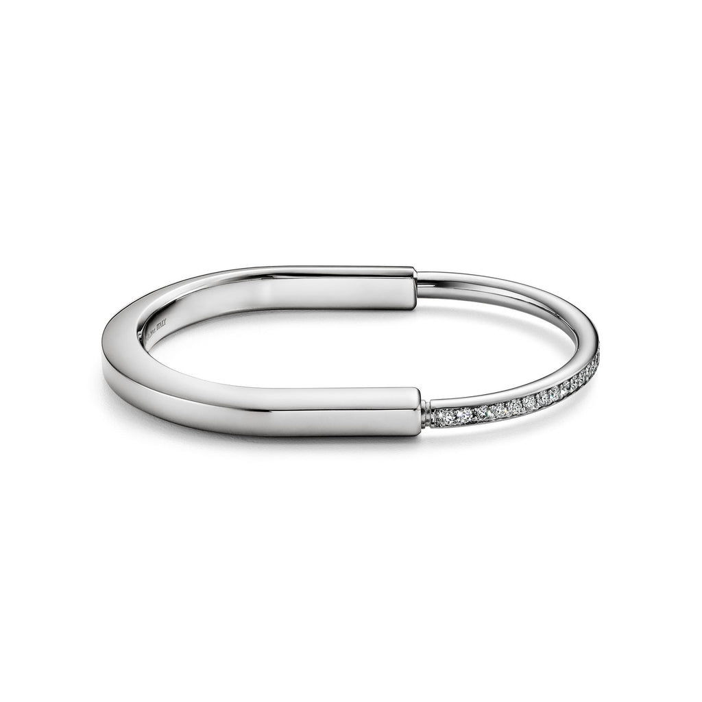 BRACELET TIFFANY & CO LOCK PERLEE WHITE GOLD