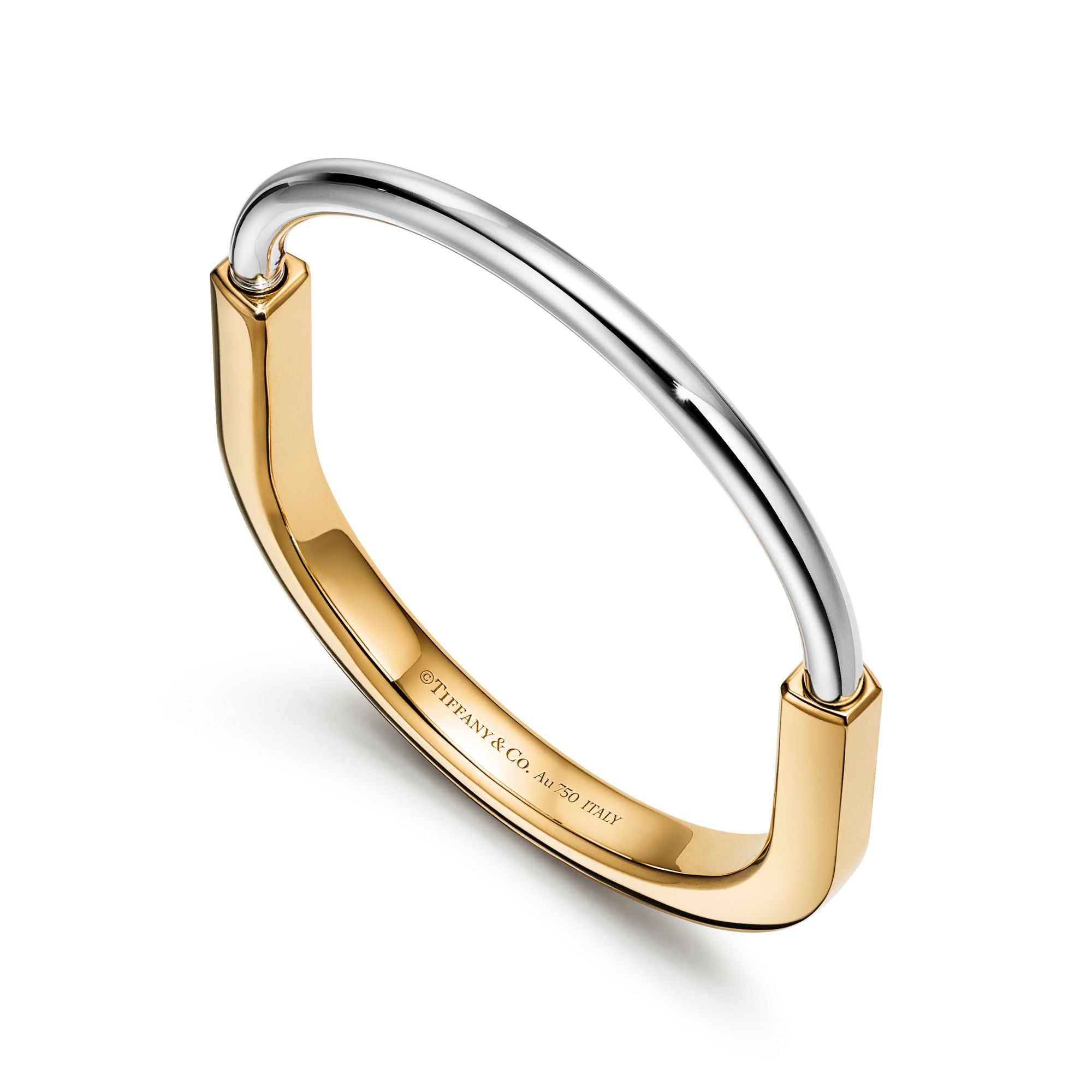 BRACELET TIFFANY & CO LOCK WHITE GOLD ET GOLD