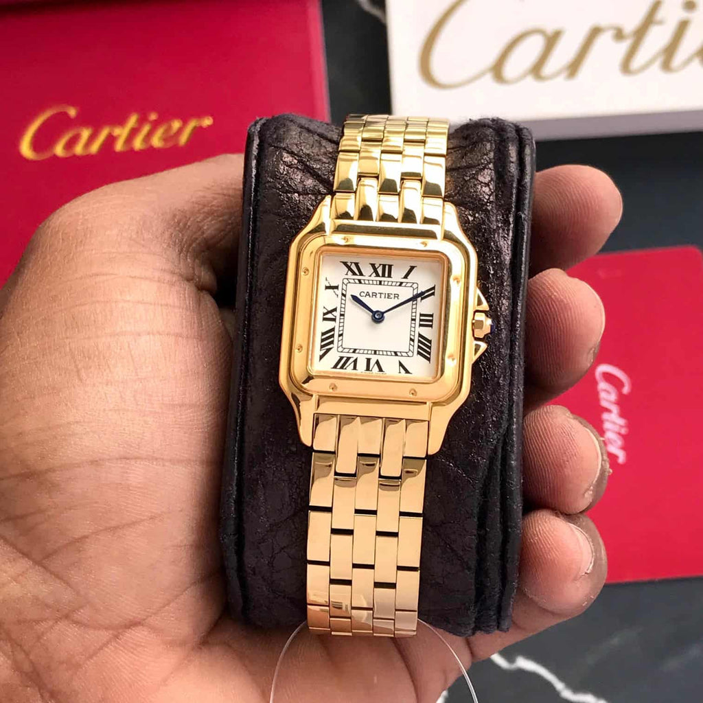 Cartier Panthere De Cartier Gold White Dial Japanese Quartz