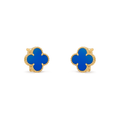 BOUCLE VAN CLEEF VINTAGE ALHAMBRA BLEU CIEL