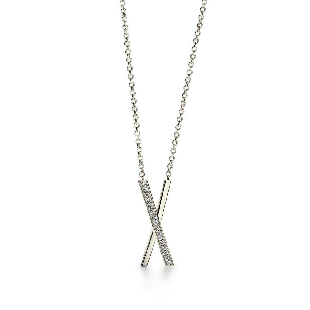 COLLIER TIFFANY & CO ATLAS® X PENDANT WHITE GOLD