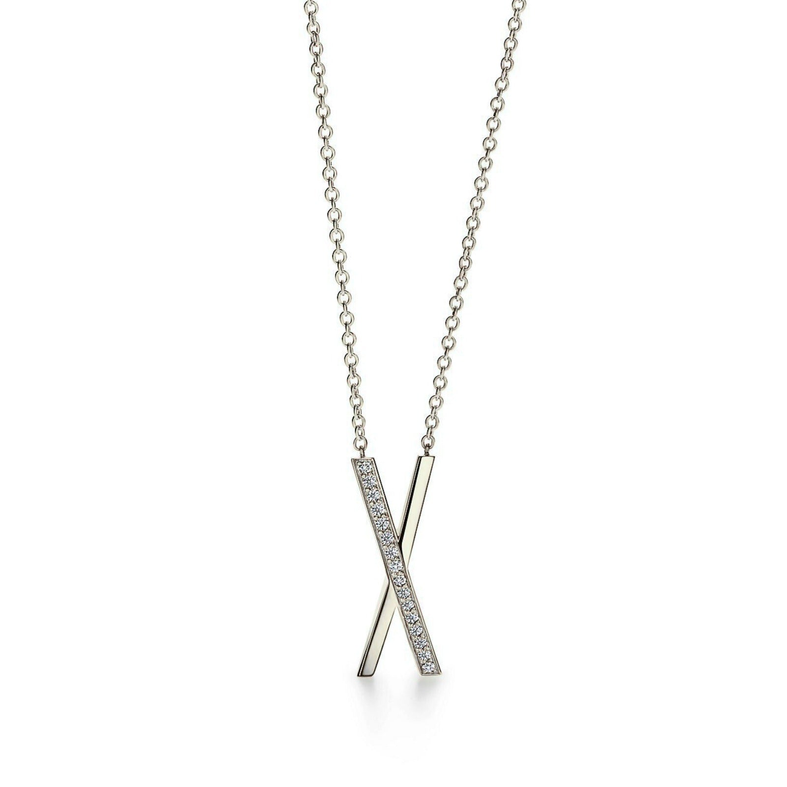 COLLIER TIFFANY & CO ATLAS® X PENDANT WHITE GOLD