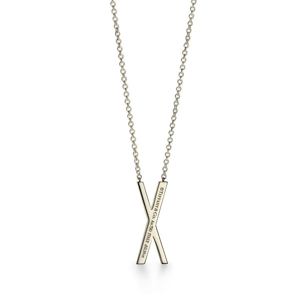 COLLIER TIFFANY & CO ATLAS® X PENDANT WHITE GOLD